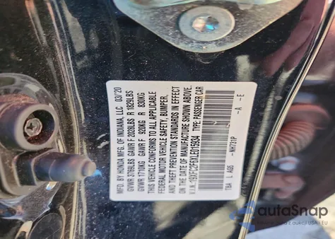 2020 Honda Civic Lx z USA, uszkodzony, nr VIN 19XFC2F6XLE015934